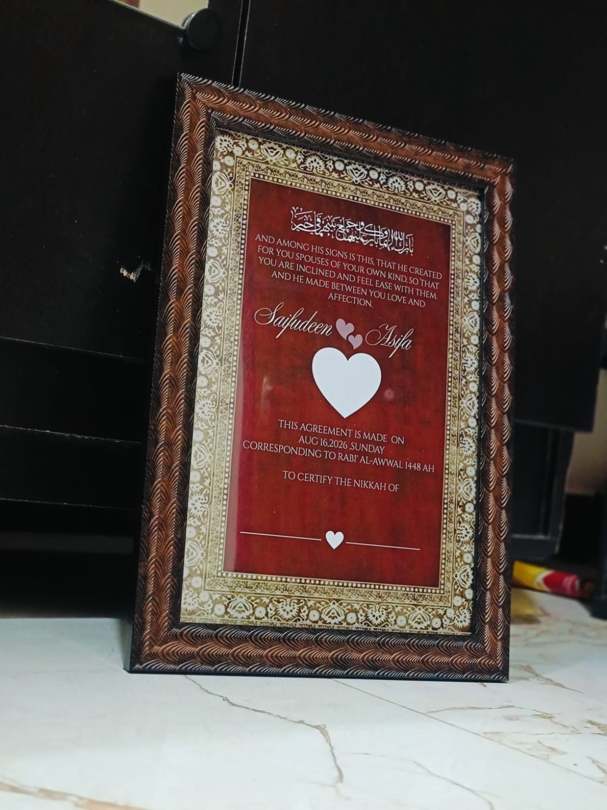 Nikkah Nama Frame