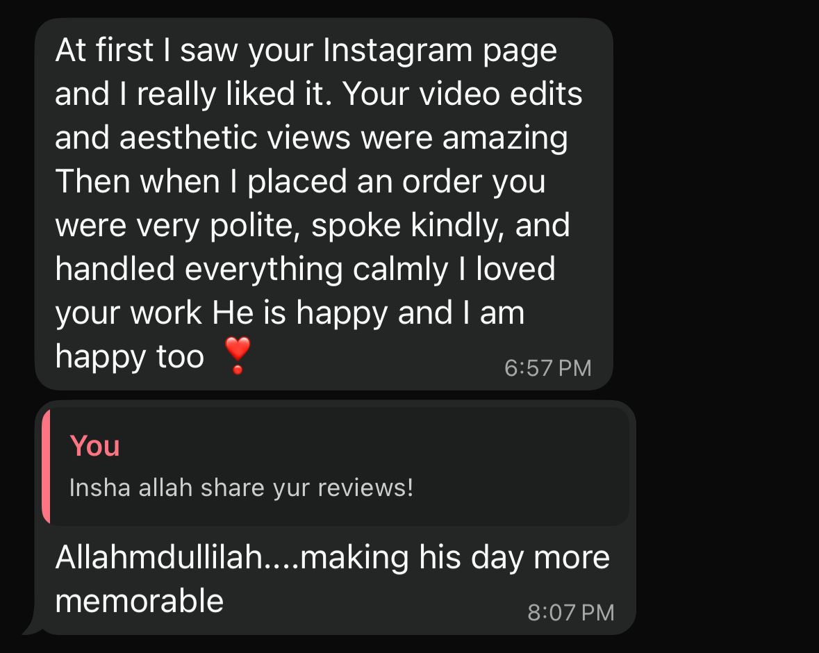 Customer Review Frame